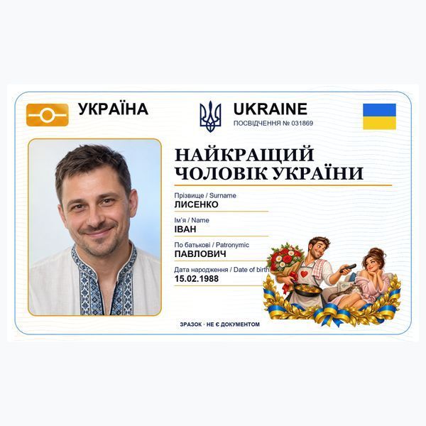 Посвідчення &laquo;Найкращий чоловік&raquo; 04031869 фото
