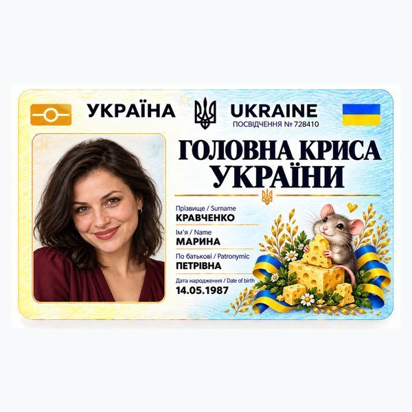Посвідчення &laquo;Головна криса України&raquo; 040170 фото